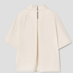 KUHO High-Neck Short-Sleeve Blouse – Ivory