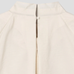 KUHO High-Neck Short-Sleeve Blouse – Ivory