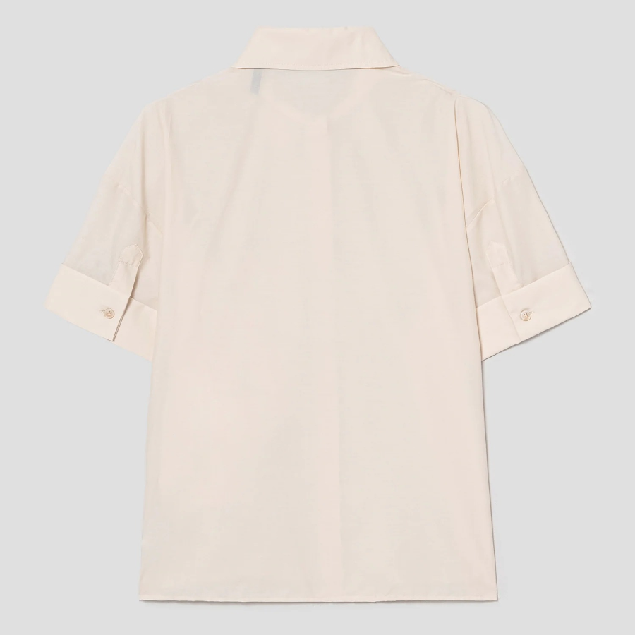 Theory Women Soft Lawn Cuff Pocket Shirt - Almond