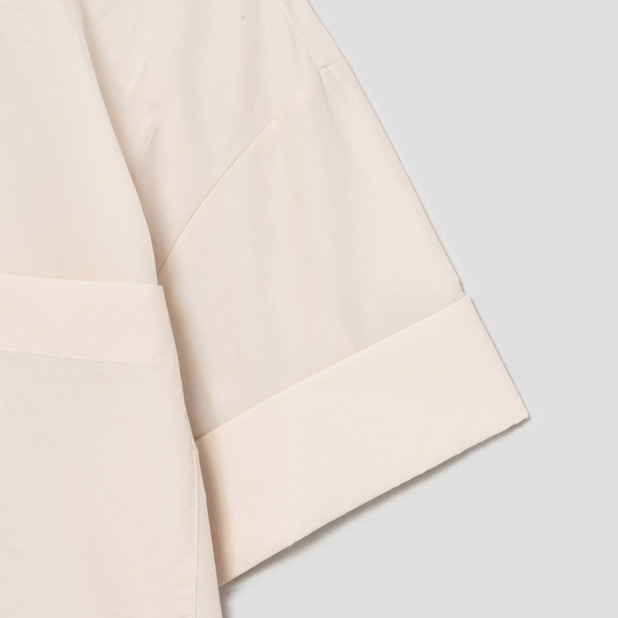 Theory Women Soft Lawn Cuff Pocket Shirt - Almond