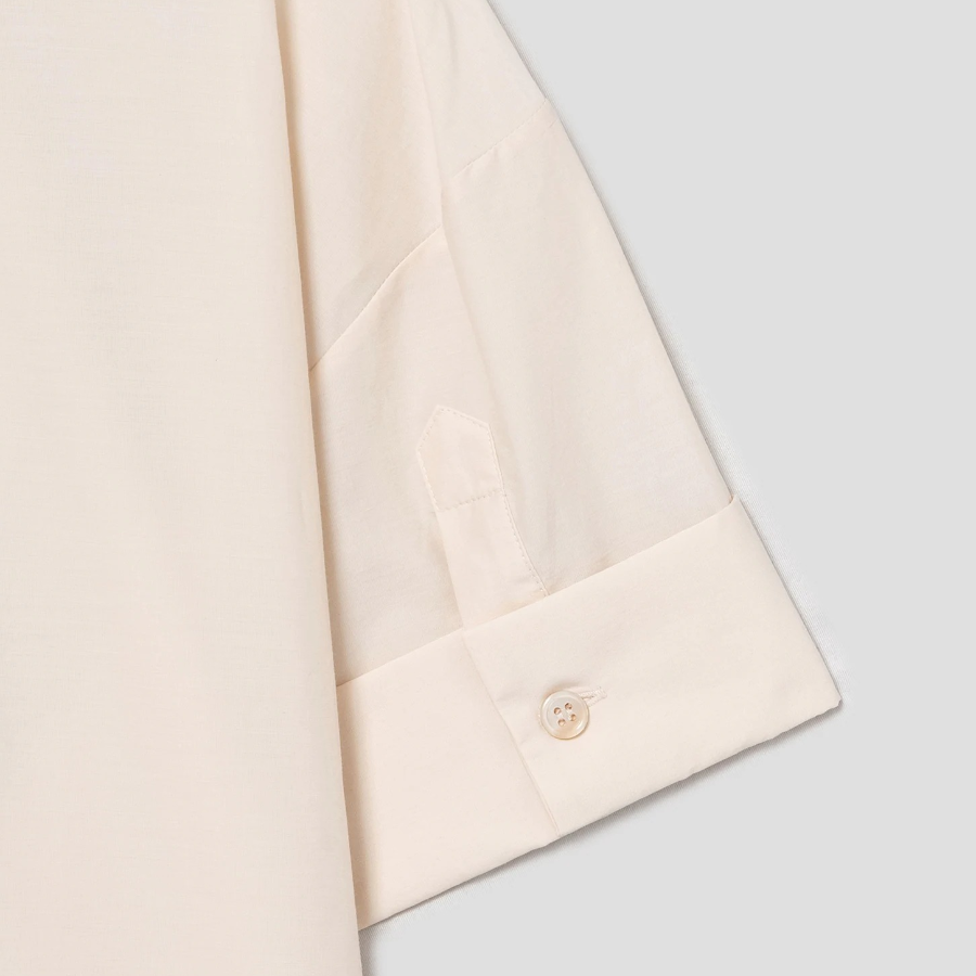 Theory Women Soft Lawn Cuff Pocket Shirt - Almond