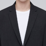 Lightweight Basic Blazer — Charcoal Grey