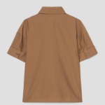 Theory Women Soft Lawn Cuff Pocket Shirt — Bronze