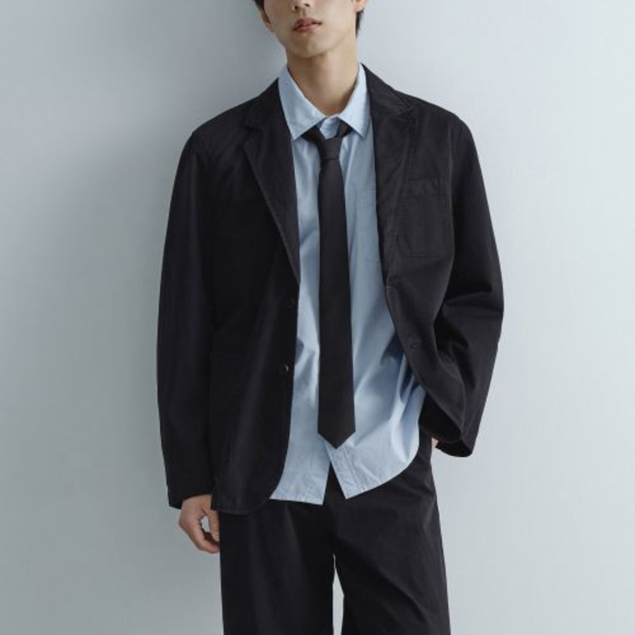City Workers CN Garment Dyeing Blazer — Black