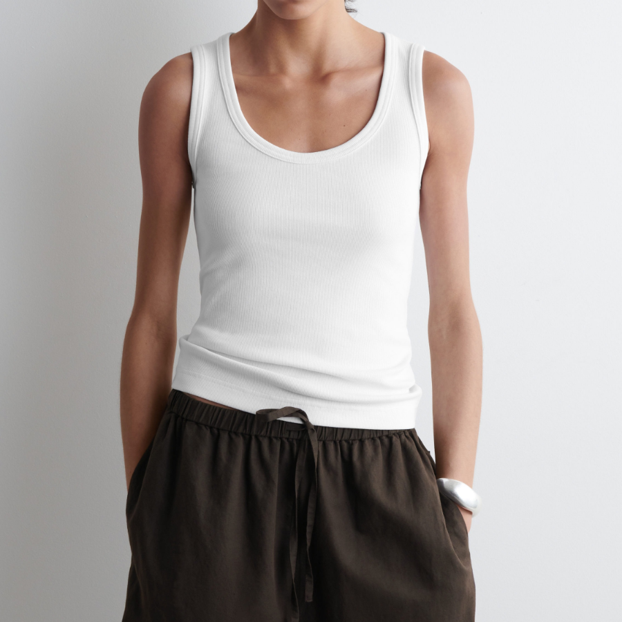 COS – Ribbed Scoop-Neck Sleeveless Top