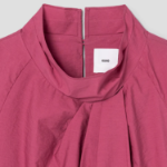 KUHO High-Neck Short-Sleeve Blouse - Magenta