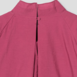 KUHO High-Neck Short-Sleeve Blouse - Magenta