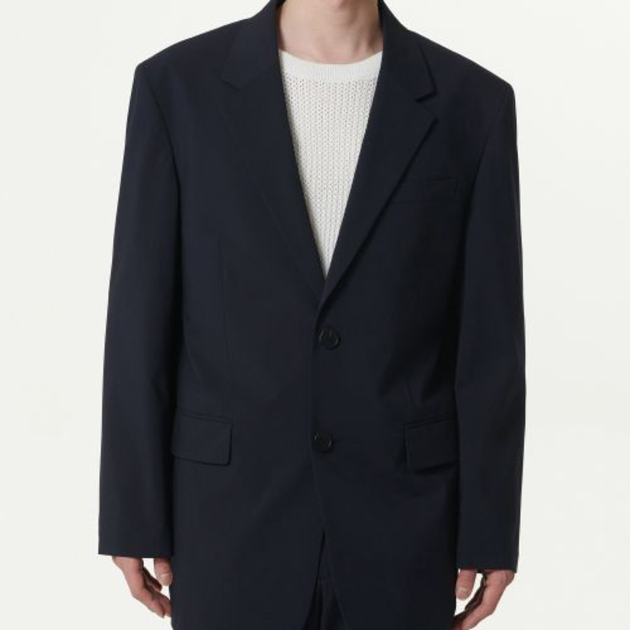 [Cool Standard] Oversized Blazer — Navy