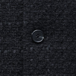 Round Neck Tweed Jacket — Black