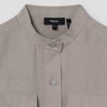 Theory Women Fluid Lyocell Military Shirt - Soft Taupe