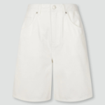 JAJU Denim Bermuda Pants (Ivory) — светлый акцент и комфортный деним для повседневных образов