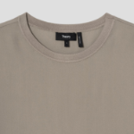 Theory Women Silk Combo Oversized Boxy Tee - Soft Taupe