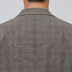 Glen Check Basic Blazer — Dark Beige