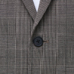 Glen Check Basic Blazer — Dark Beige