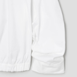 Theory Women Cotton Shirting Fixed Sleeve Crop Shirt - White