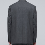 Relaxed Basic Wool Blazer — Medium Gray