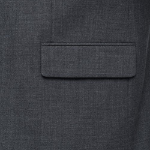 Relaxed Basic Wool Blazer — Medium Gray