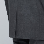 Relaxed Basic Wool Blazer — Medium Gray