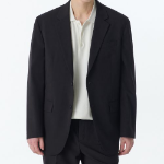 [Cool Standard] Relaxed Basic Blazer — Dark Gray