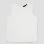 Theory Women Silk Georgette Straight Shell - Ivory