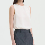 Theory Women Silk Georgette Straight Shell - Ivory