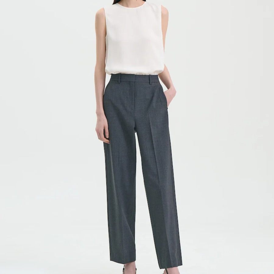 Theory Women Silk Georgette Straight Shell - Ivory