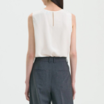 Theory Women Silk Georgette Straight Shell - Ivory