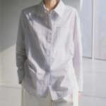 KUHO Collar Neck Shirring Detail Blouse – Grey