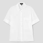 Theory Women Cotton Shirting Cuff Pocket Shirt - White
