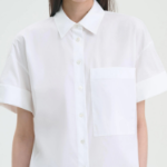 Theory Women Cotton Shirting Cuff Pocket Shirt - White