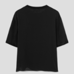Theory Women Silk Combo Oversized Boxy Tee - Black