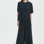 Theory Women Silk Combo Oversized Boxy Tee - Black