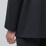 Collarless Blazer — Charcoal Gray