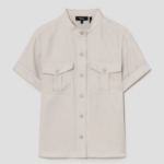 Theory Women Fluid Lyocell Military Shirt - New Sand