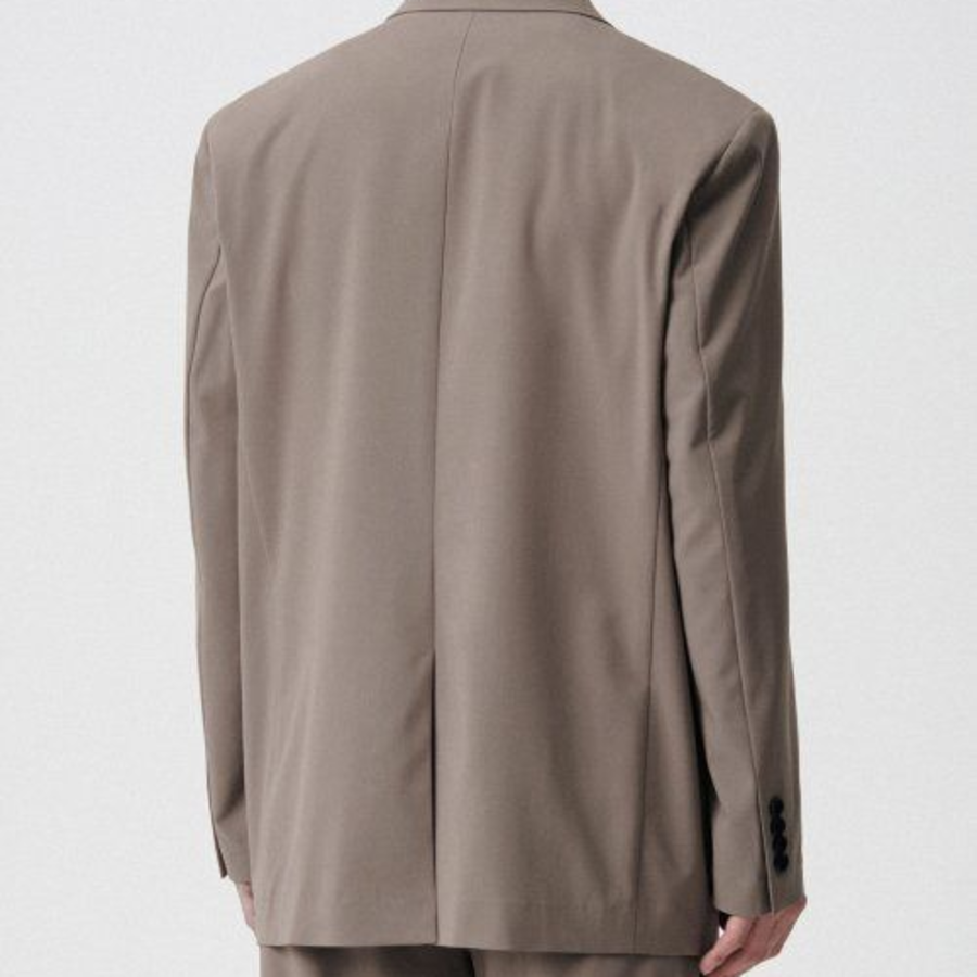 Cooltandard Relaxed Basic Blazer — Dusty Beige