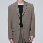 Oversized 3-Button Blazer — Dusty Beige