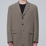 Oversized 3-Button Blazer — Dusty Beige