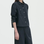 Theory Women Fluid Lyocell Boxy Pocket Shirt - Black