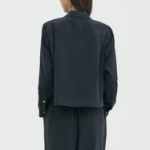 Theory Women Fluid Lyocell Boxy Pocket Shirt - Black