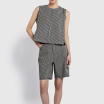 JAJU Denim Bermuda Pants (Jet Black) — стиль и универсальность в глубоком чёрном цвете