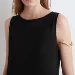 COS Boat-Neck Cotton A-Line Midi Dress