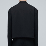 Oversized Crop Blazer — Black