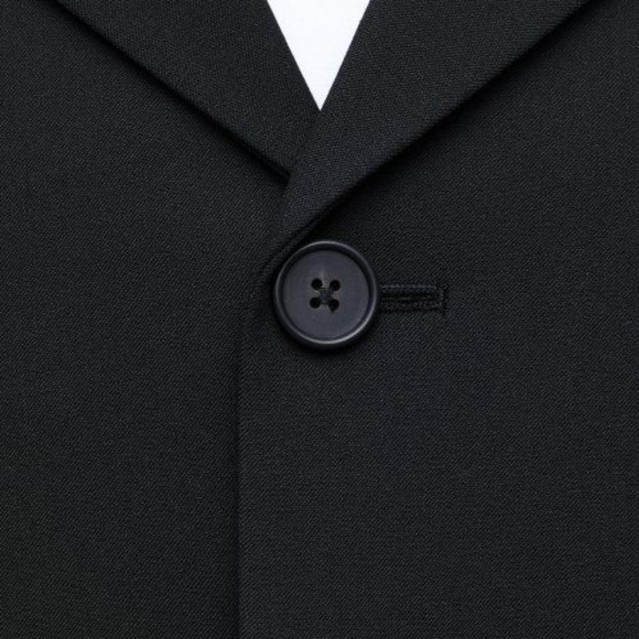 Oversized Crop Blazer — Black