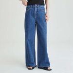 JAJU Wide Denim Pants (Blue) — просторный силуэт и базовый стиль на каждый день