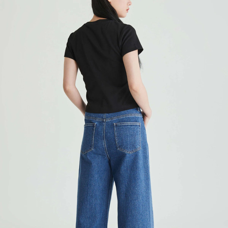 JAJU Wide Denim Pants (Blue) — просторный силуэт и базовый стиль на каждый день