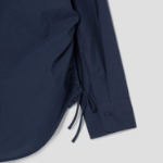 KUHO Collar Neck Shirring Detail Blouse - Navy