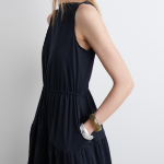 COS Boat-Neck Gathered Midi Dress