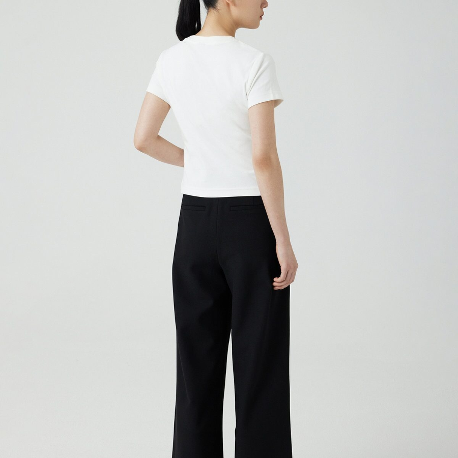 JAJU All-Day Wide Pants (Black) — повседневный комфорт и универсальность в чёрном исполнении