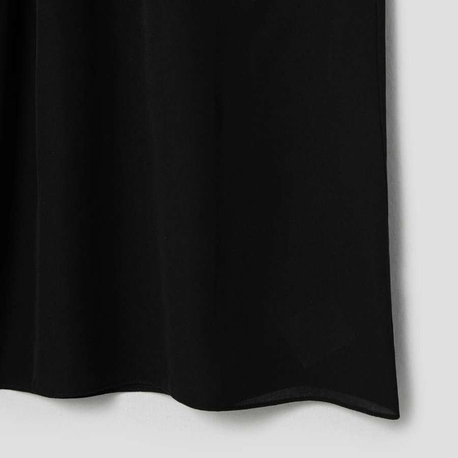 Theory Women Silk Combo Rib Neck Shell - Black