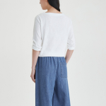 JAJU Denim Banding Pants (Blue) — лёгкость, комфорт и свобода движений в повседневном стиле